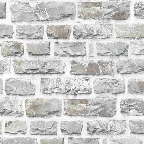 A.S. Creation Elements  361403  Vliestapete Steinoptik  0.53 m x 10.05 m  Grau