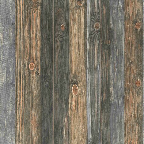 A.S. Creation Elements 908612 Vliestapete Holzoptik 0.53 m x 10.05 m Braun - Braun
