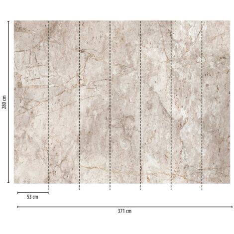 A.S. Creation Fototapete Livingwalls The Wall 382261 Ein Motiv pro Rolle 3.71 x 2.80 m Betonoptik Beige
