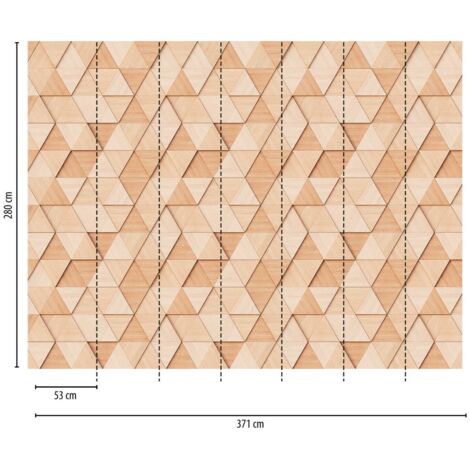 A.S. Creation Fototapete Livingwalls The Wall 382881 Ein Motiv pro Rolle 3.71 x 2.80 m 3D Optik Beige