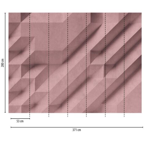 A.S. Creation Fototapete Livingwalls The Wall 382891 Ein Motiv pro Rolle 3.71 x 2.80 m 3D Optik Pink