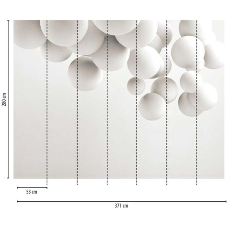 A.S. Creation Fototapete Livingwalls The Wall 382911 Ein Motiv pro Rolle 3.71 x 2.80 m 3D Optik Weiß