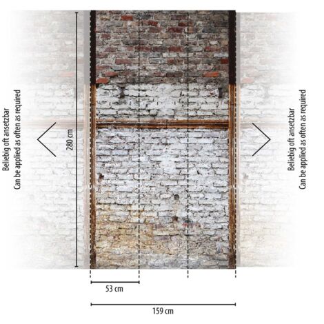 A.S. Creation Fototapete Livingwalls The Wall 383501 Ein Motiv pro Rolle 1.59 x 2.80 m Steinoptik Grau