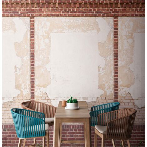 A.S. Creation Fototapete Livingwalls The Wall II 392391 Ein Motiv pro Rolle 2.80 x 1.59 m Steinoptik Braun