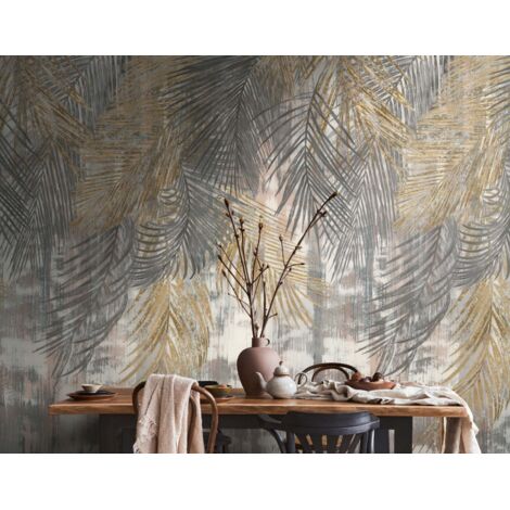 A.S. Creation Fototapete Livingwalls The Wall II 392611 Ein Motiv pro Rolle 2.80 x 1.59 m Botanisch Grau