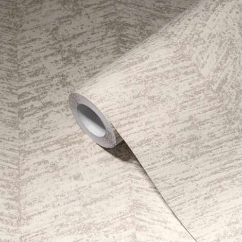 A.S. Création Geometrische Tapete Weiß  10.05 m x 0.53 m  64 cm (gerade)  Vlies  hoch waschbeständig  gut lichtbeständig  restlos trocken abziehbar