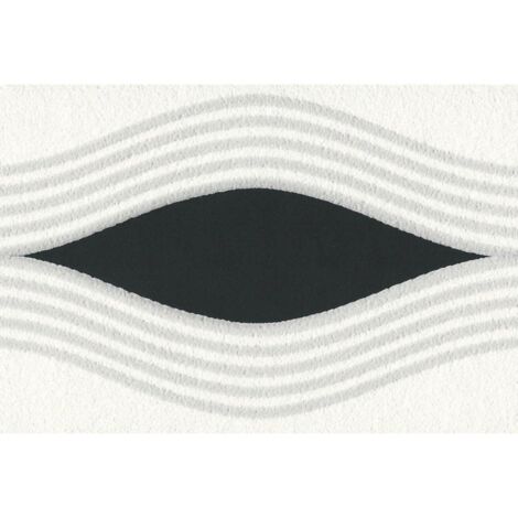 AS Creation Infinity Wave Black Grey Self Adhesive Narrow Border Wallpaper