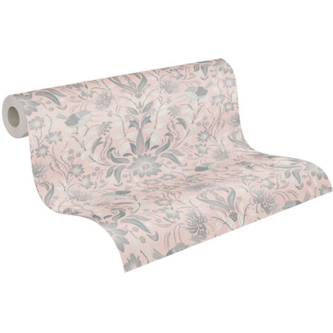 A.S. Creation  Maison Charme  390752  Vliestapete  Blumenoptik  10.05 x 0.53 m  Rosa  Wohnzimmer  Schlafzimmer  Flur  Küche  Esszimmer  Badezimmer  Bad  Arbeitszimmer  Büro  Diele