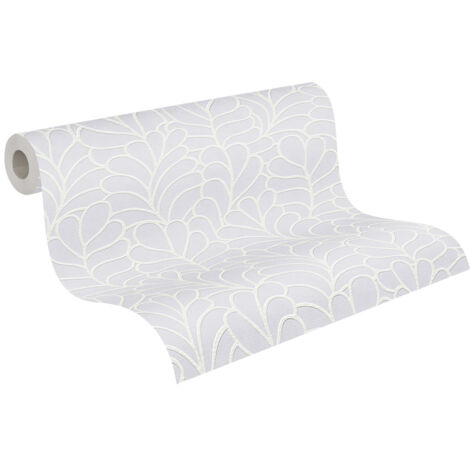 A.S. Creation Meistervlies 7 384591 Vliestapete Blumenoptik 10.05 x 0.53 m Weiß Überstreichbar