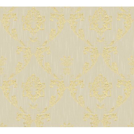 A.S. Creation Metallic Silk  306582  Vliestapete Barock  0.53 m x 10.05 m  Beige