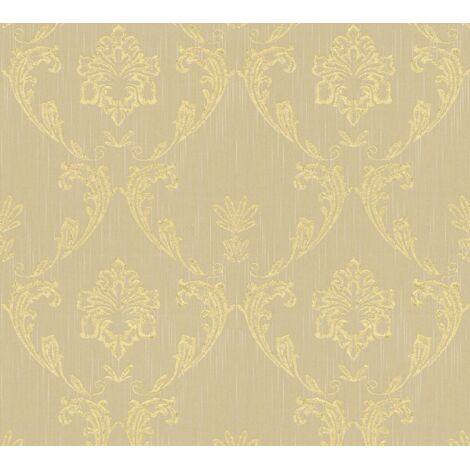 A.S. Creation Metallic Silk  306584  Vliestapete Barock  0.53 m x 10.05 m  Beige