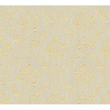 A.S. Creation Metallic Silk  306624  Vliestapete Barock  0.53 m x 10.05 m  Beige