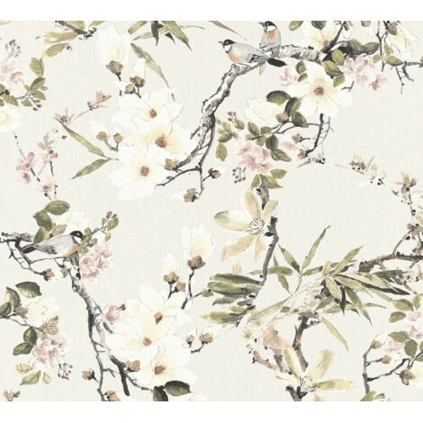 A.S. Creation Michalsky Dream Again 364982 Vliestapete Blumen 0.53 m x 10.05 m Creme
