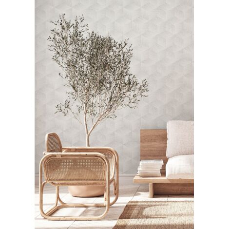 A.S. Creation  Natural Living  385062  Vliestapete  3D Optik  10.05 x 0.53 m  Grau  Wohnzimmer  Schlafzimmer  Flur  Küche  Esszimmer  Badezimmer  Bad  Arbeitszimmer  Büro  Diele