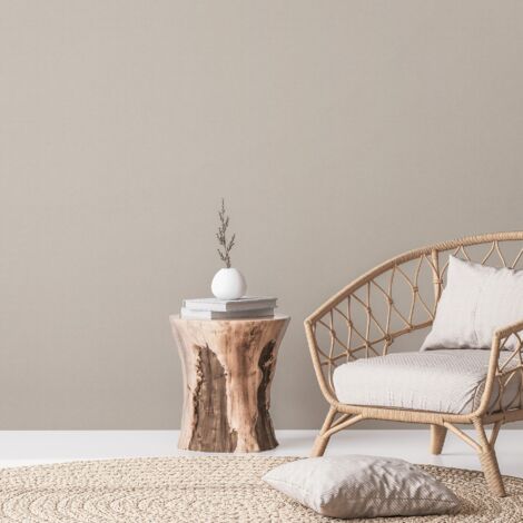 A.S. Creation  Natural Living  386625  Vliestapete  Einfarbig  10.05 x 0.53 m  Beige  Wohnzimmer  Schlafzimmer  Flur  Küche  Esszimmer  Badezimmer  Bad  Arbeitszimmer  Büro  Diele