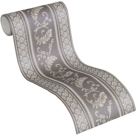 A.S. Creation Only Borders 10  367311  Vliestapete Barockoptik  0.17 m x 5 m  Grau