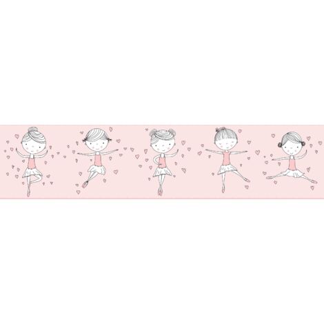 A.S. Creation  Only Borders 11  403722  Papierbordüre  Kinderzimmer  5.00 x 0.155 m  Rosa  Tapete