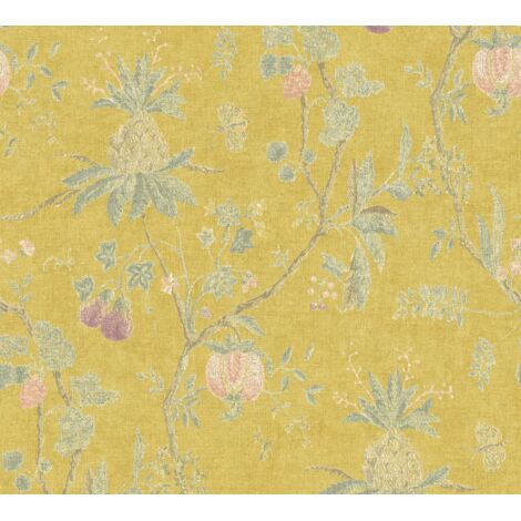 A.S. Creation Paradise Garden  367194  Vliestapete Blumen  0.53 m x 10.05 m  Gelb