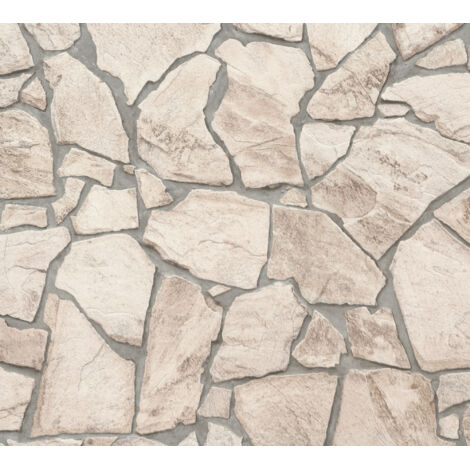 A.S. Creation Pop.up Panel  955751  Vliestapete selbstklebend Steinoptik  0.52 m x 2.5 m  Beige