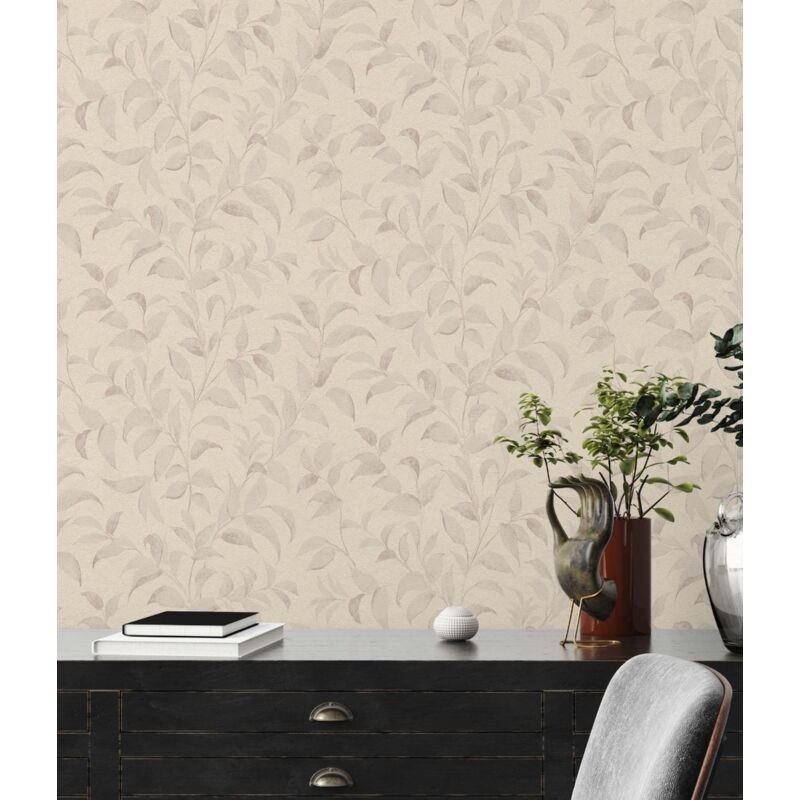 As Creation - A.s. Creation Premium Wall 2 389625 Vliestapete Blumenoptik 10.05 X 0.53 M Grau Wohnzimmer Schlafzimmer Flur Küche Esszimmer Badezimmer