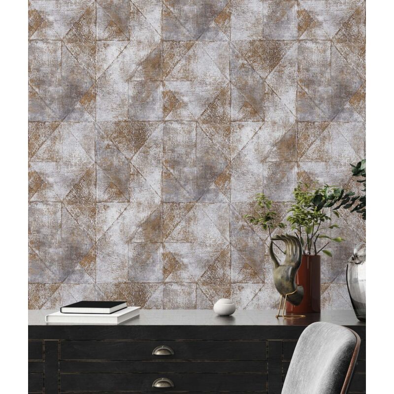 As Creation - A.s. Creation Premium Wall 2 389764 Vliestapete Grafisch 10.05 X 0.53 M Gold Wohnzimmer Schlafzimmer Flur Küche Esszimmer Badezimmer