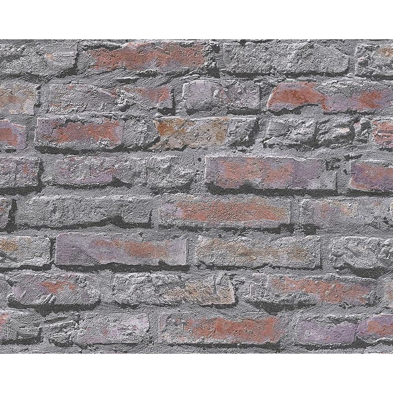 A.s.creations - 3D Effect Stone Brick Wall Wallpaper Red Grey Industrial Distressed Textured