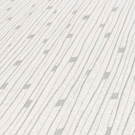 A.S. Creation  The BOS  388221  Vliestapete  Streifenoptik  0.53 x 10.05 m  Creme  Wohnzimmer  Schlafzimmer  Flur  Küche  Esszimmer  Badezimmer  Bad  Arbeitszimmer  Büro  Diele