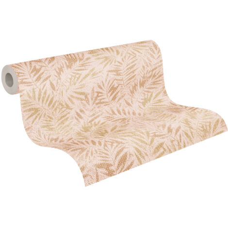 A.S. Creation  Travel Styles  391203  Vliestapete  Bäume & Blätter  10.05 x 0.53 m  Rosa  Wohnzimmer  Flur  Büro  Küche  Wohnräume