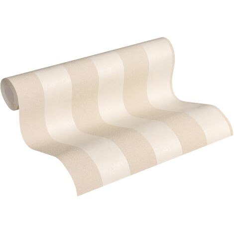 A.S. Creation Trendwall  372713  Vliestapete Streifenoptik  0.53 m x 10.05 m  Beige
