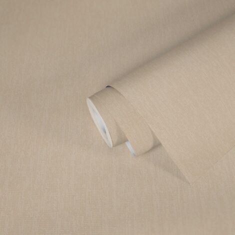 A.S. Création Unitapete Beige  10.05 m x 0.53 m  ansatzfrei  Vlies  hoch waschbeständig  gut lichtbeständig  restlos trocken abziehbar