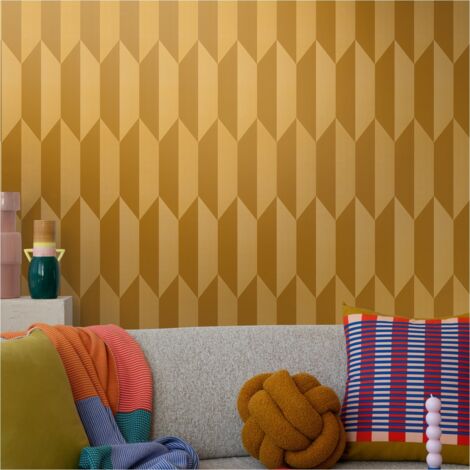 A.S. Creation Vliestapete 10.05 x 0.53 m Livingwalls 3D Tapete Gold 790866 Geometrisch CosmoLiving by Cosmopolitan