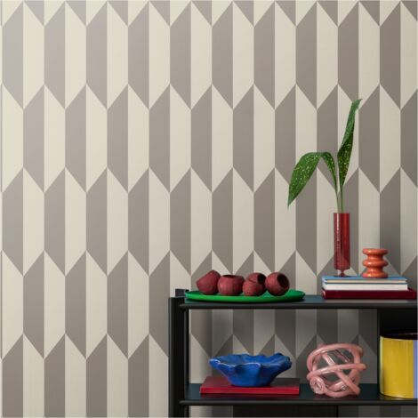 A.S. Creation Vliestapete 10.05 x 0.53 m Livingwalls 3D Tapete Silber 790863 Geometrisch CosmoLiving by Cosmopolitan