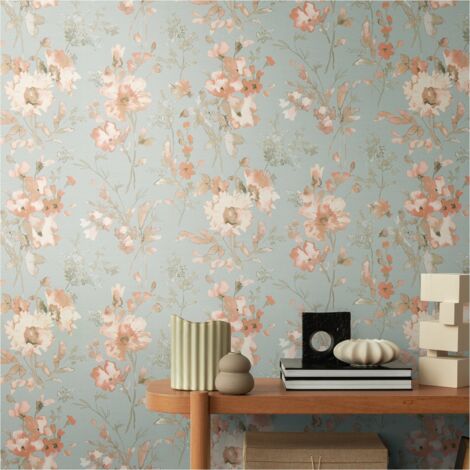 A.S. Creation Vliestapete 10.05 x 0.53 m Livingwalls Blumentapete Blau 790616 Floral CosmoLiving by Cosmopolitan
