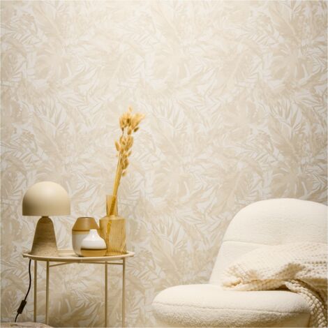 A.S. Creation Vliestapete 10.05 x 0.53 m Livingwalls Dschungel Tapete Beige 790631 Palmen CosmoLiving by Cosmopolitan