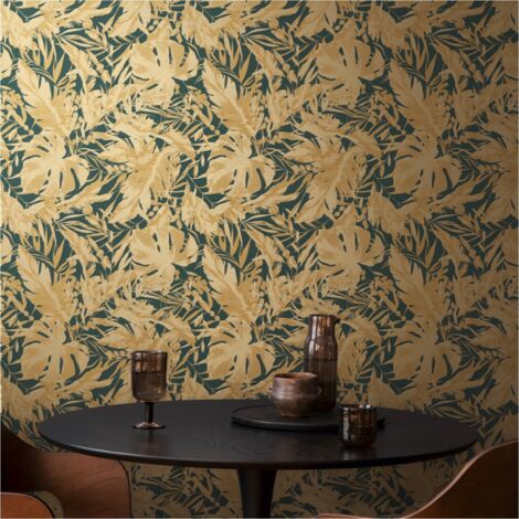 A.S. Creation Vliestapete 10.05 x 0.53 m Livingwalls Dschungel Tapete Petrol 790636 Palmen CosmoLiving by Cosmopolitan