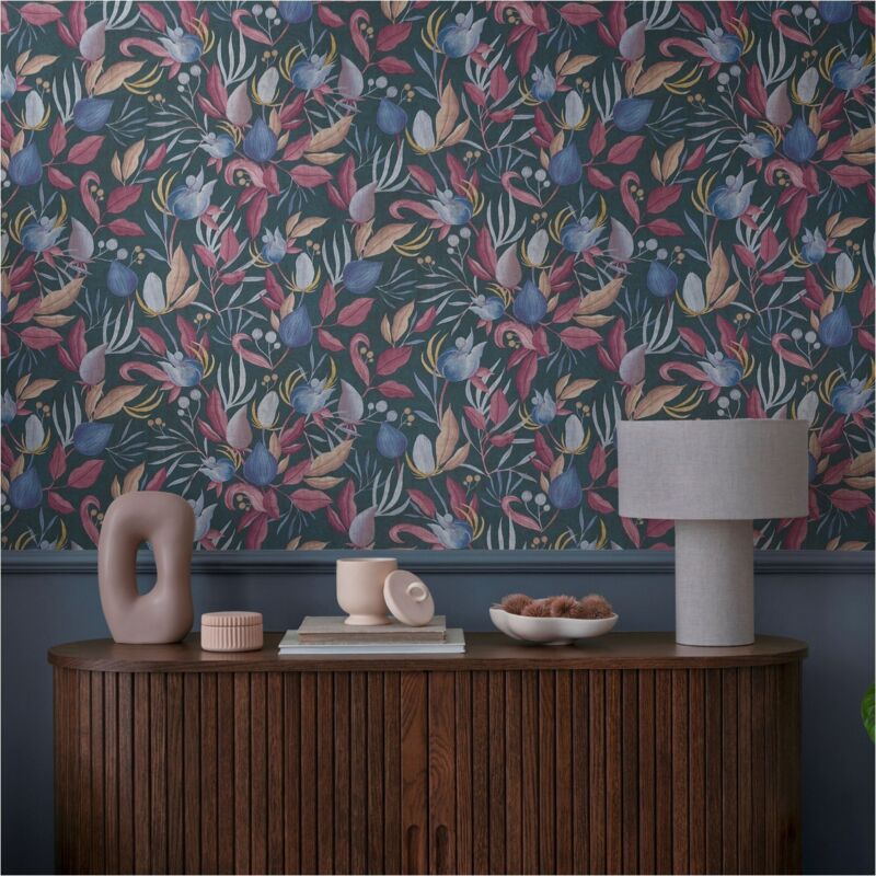 A.s. Creation Vliestapete 10.05 X 0.53 M Livingwalls Florale Tapete Blau 790623 Blätter Cosmoliving By Cosmopolitan