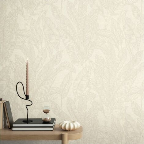 A.S. Creation Vliestapete 10.05 x 0.53 m Livingwalls Palmen Tapete Creme 790641 Dschungel CosmoLiving by Cosmopolitan