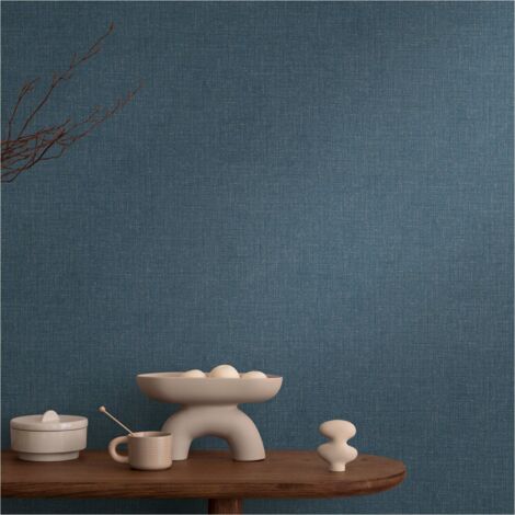 A.S. Creation Vliestapete 10.05 x 0.53 m Livingwalls Unitapete Blau 790674 Einfarbig CosmoLiving by Cosmopolitan