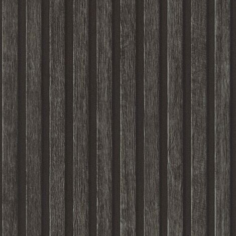 Wooden Slats AS Creation Wallpaper Natural 39109-1 Vinyl 3D Effect  Panelling 