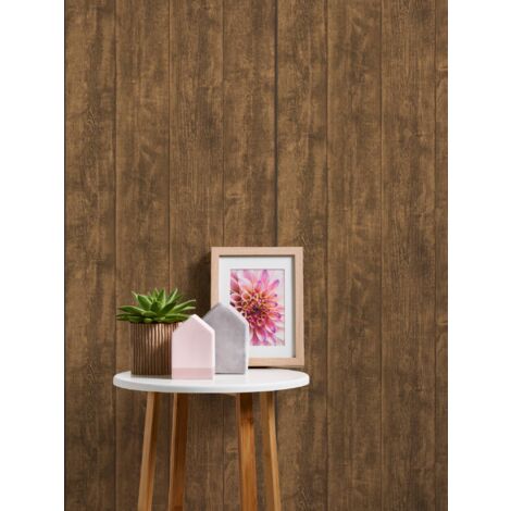 A.S. Creation Woodn Stone 708823 Vliestapete Holzoptik 0.53 m x 10.05 m Braun