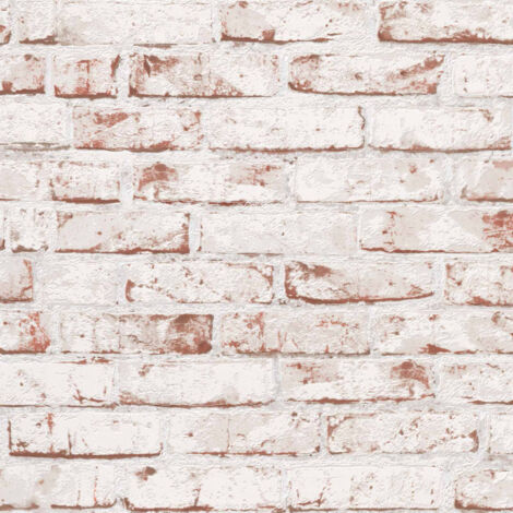 Papier peint à motif brique 53cm x 10,05m – Intissé lessivable – Raccord sauté 32/64cm – Pour salons, chambres et bureaux – A.S. Creations - AS-907813