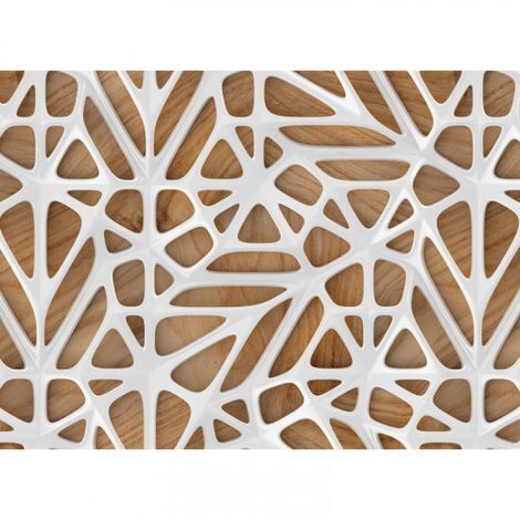 Papier peint panoramique bois et plastique 8m – Pose collée – Résistant à la lumière – Décor nature pour salon et espaces commerciaux – A.S. Creations