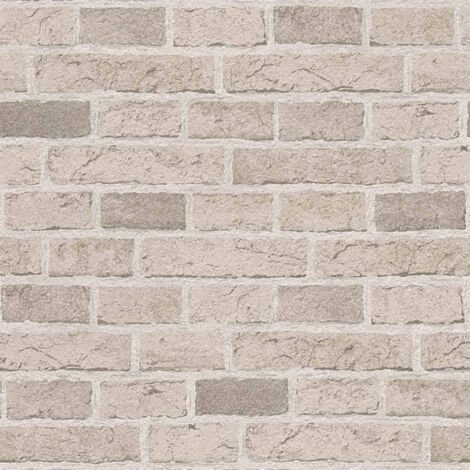 A.S. Creations – Papier peint pierre beige crème – Tapisserie moderne pour salon – 10,05 x 0,53 m – Lavable et pelable – Résistance au feu