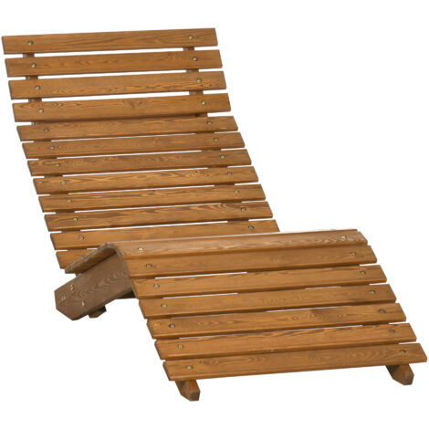 AS EASY Transat, chaise longue de jardin, transat relaxant pour piscine ou balcon, jusqu'à 120 kg, en teck massif, 66 x 170 x 77 cm