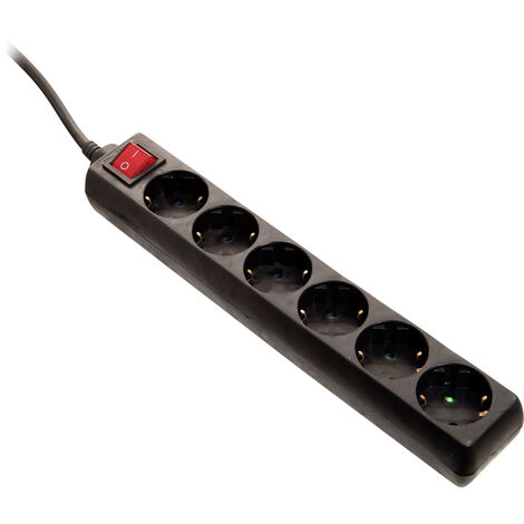 AS Schwabe 11512 Steckdosenleiste mit Schalter Schwarz Schutzkontakt 1 St.