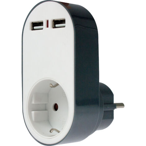 as - Schwabe 2-fach USB Ladegerät 5V/2400mA, Schuko IP20