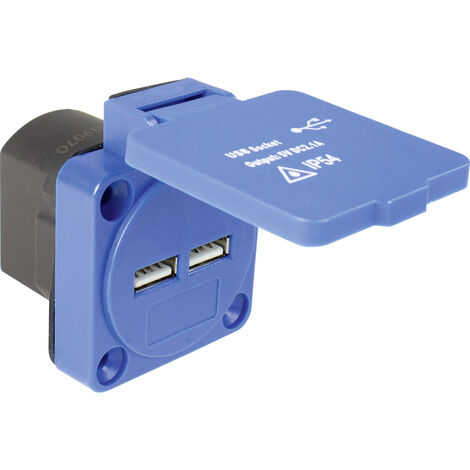 2USB 2U-449719 Unterputz-Dose mit USB-C®, mit USB-Ladeausgang Schwarz  (matt)