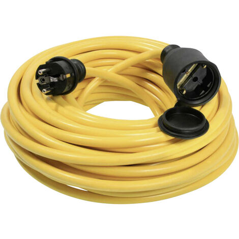 as Schwabe 70412 Strom Verlängerungskabel 16 A Weiß 2.50 m Spiralkabel