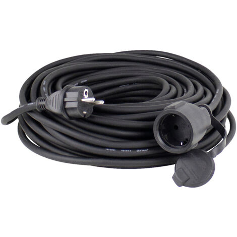 AS Schwabe 60372 Strom Verlängerungskabel  16 A Schwarz 5.00 m H07RN-F 3G 1,5 mm²