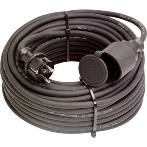 AS Schwabe 60383 Alimentazione Prolunga 16 A Nero 10.00 m H07RN-F 3G 2,5 mm²